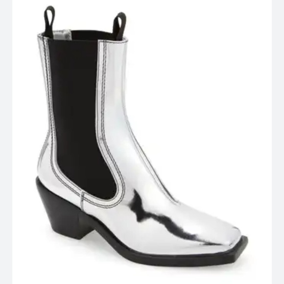 Circus NY by Sam Edelman Silver and Black Women's Mindy Ankle Boots-Size 8.5 - Picture 1 of 12